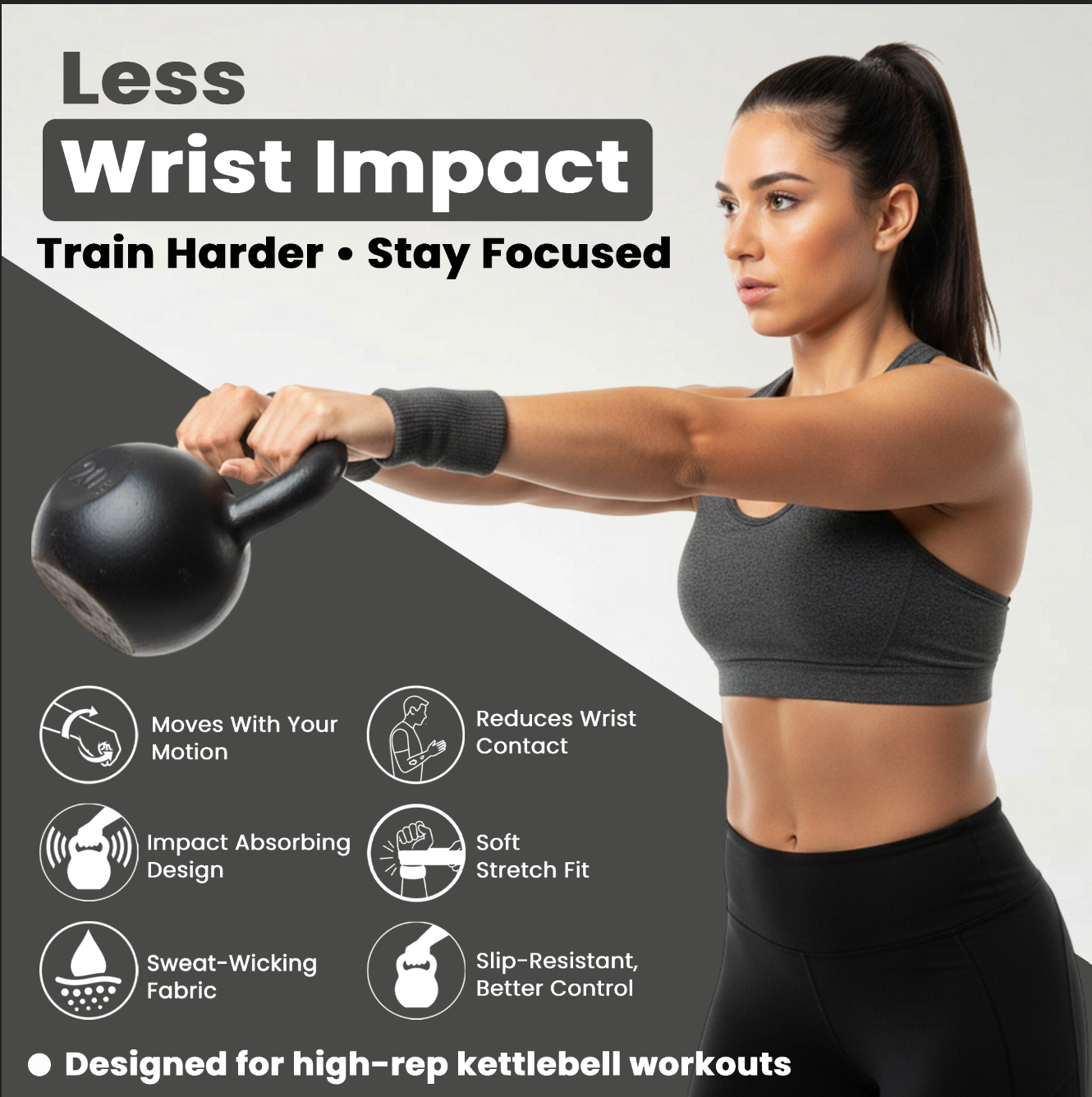 Kettlebell Wrist Pads (Dark Gray) - Image 7