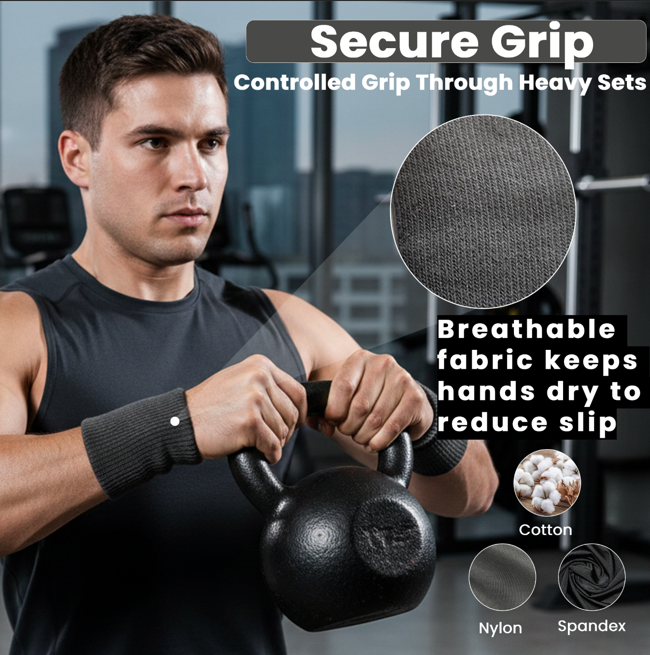 Kettlebell Wrist Pads (Dark Gray) - Image 3